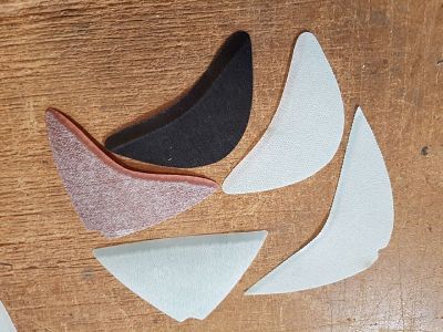 Topes para calzado en varios colores termoplásticos
